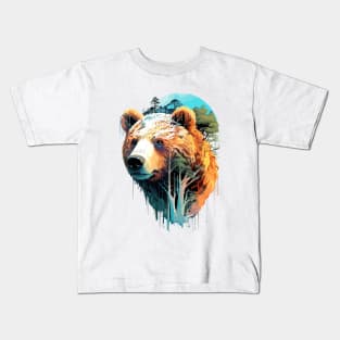 Grizzly Bear Animal World Predator Wild Nature Wilderness Kids T-Shirt